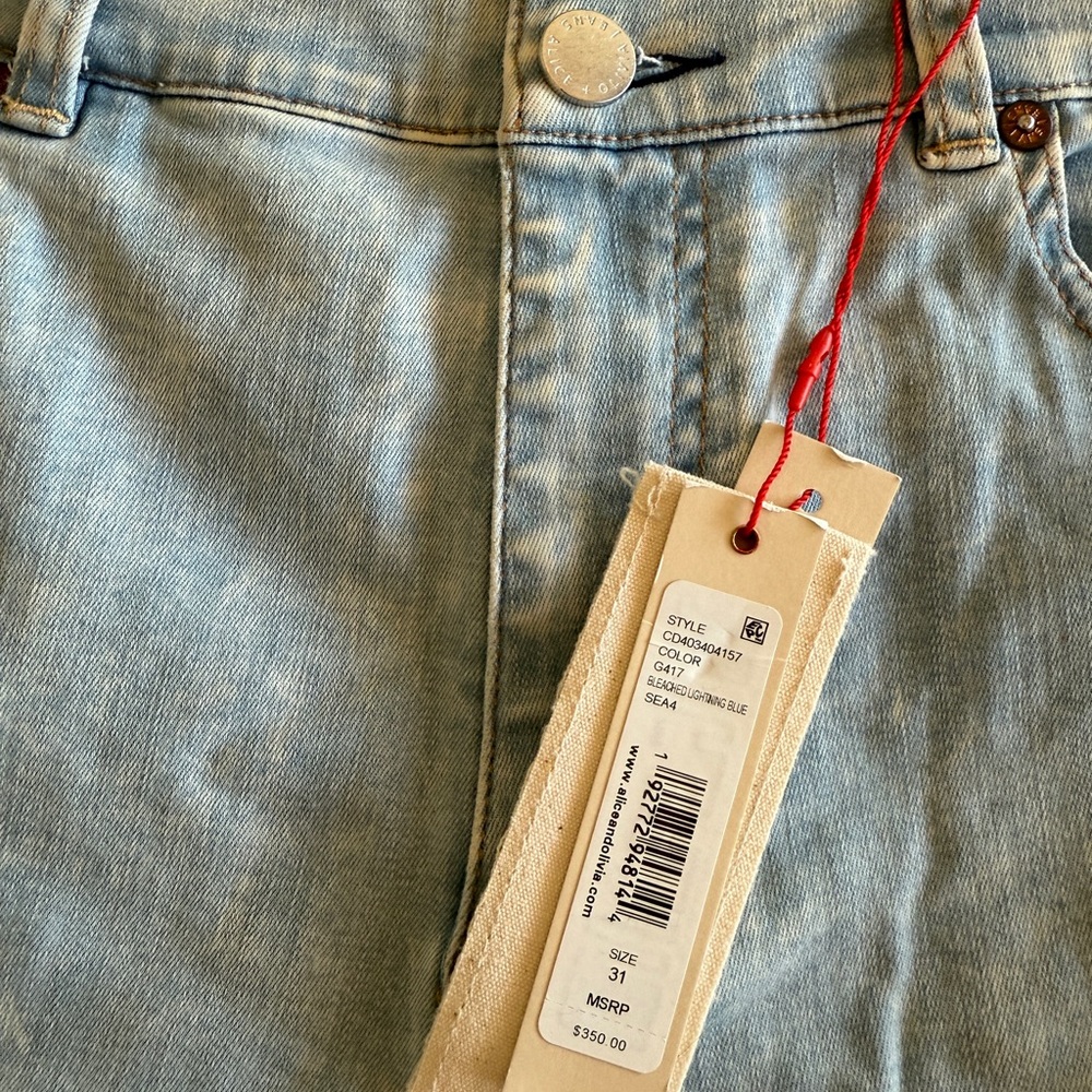 Alice + Olivia Beautiful Seamed Wide-leg Jeans - Picture 14 of 17